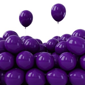PartyWoo Balloons Dark Purple Royal Small Mini 5 Inch 50 pcs - 1 of 4
