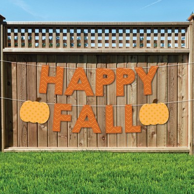 Big Dot of Happiness Pumpkin Patch - Large Fall, Halloween or Thanksgiving Party Decorations - Happy Fall - Outdoor Letter Banner