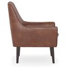 Warnock Accent Chair Distressed Saddle Brown - WyndenHall: Faux Leather, Rubberwood Legs - 4 of 4