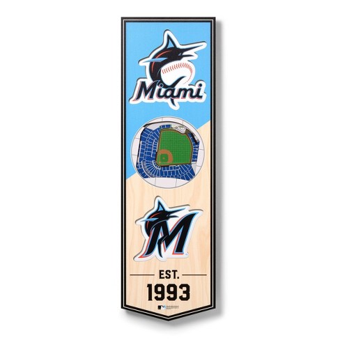 MLB Miami Marlins 6x19 Stadium 3D View Banner