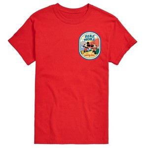 Men's - Disney - Mickey and Minnie Mouse Hike More Worry Less Short Sleeve Graphic T-Shirt - 1 of 4