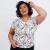 Calypsa Women's UPF 50+ Short Sleeve Adele Swim Top - 3 of 4