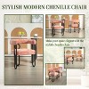 CAVINAS Modern Dining Chair with Soft Cushion and Unique Metal Back Design, Upholstered Accent Side Chair, Set of 2 - 4 of 4
