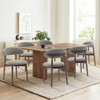 Set of 2 Modern Upholstered Wood Dining Chairs with Fabric Seat and Foot Pegs, Kitchen Side Chairs for Dining Room or Cafe - 2 of 4