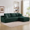 106" Modular Cloud Sectional Sofa - L-Shaped w/ Deep Seat & Corduroy Upholstery, No Assembly for Living Room/Bedroom - 4 of 4