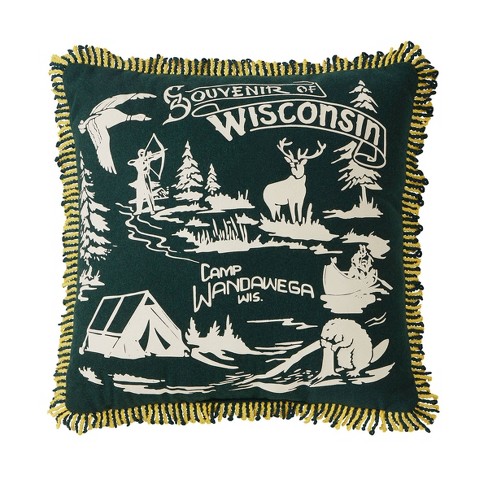 Camp Wandawega for Makers Collective Souvenir Decorative Pillow Green - image 1 of 4