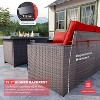 ALAULM Outdoor Patio Furniture Set Outdoor Sectional Rattan Sofa Set Brown Manual Wicker Patio Conversation Set with Cushions - 4 of 4