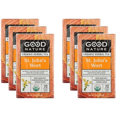 Good Nature Tea St John's Wort  - 1.058oz  (Case of 6) - 20 bags/case