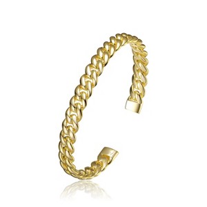 Guili 14K Gold Plated Chain Cuff Bracelet for Women - Stylish and Modern Jewelry Accessory Perfect for Everyday Wear or Special Occasions - 1 of 4