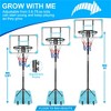 YONWAY Portable Basketball Goal System with Stable Base and Wheels for Indoor Outdoor height adjustable 5.6 to 7ft Basketball Hoop 28 Inch Backboard - 4 of 4