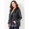 Catherines Women's Plus Size Faux Leather Moto Jacket - image 4 of 4