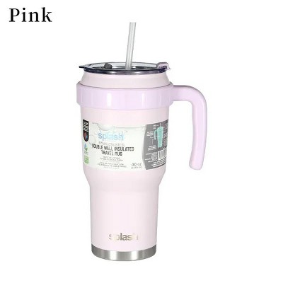 Steel Insulated Mugs i Break Reusable For Hot And Cold Drinks, Ldeal For Water, lced Tea, Coffee, Car Mugs Tumblers With Handle And Straw