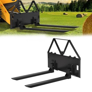 46" Heavy-Duty Tractor Pallet Forks, 2600lbs Capacity, Quick-Attach Skid Steer Forks with Trailer Hitch Ball, for Farms & Warehouses - 1 of 4