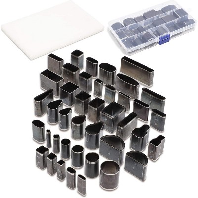 41 Shape Hollow Hole Punch Tool Kit DIY Leather Crafts Tool Set with Clear Case for Handmade and DIY Crafts
