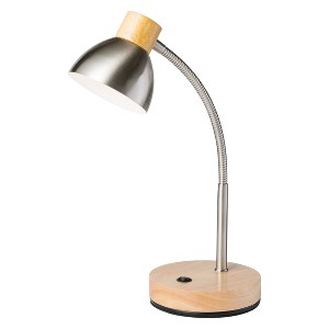 Gooseneck LED Table Lamp Silver (Includes Energy Efficient Light Bulb) - Ore International