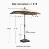 PURPLE LEAF Patio Umbrella Outdoor Table Umbrella Aluminum Frame Market Umbrella Sun Umbrella with 8 Sturdy Ribs - 4 of 4