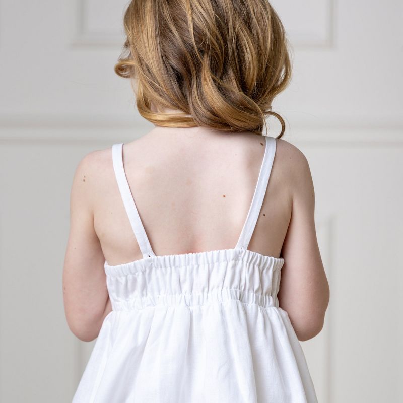 Hope & Henry Girls' Sleeveless Bow Front Linen Sundress, Toddler, 5 of 10