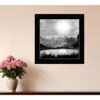 HomeRoots Big Moon Lake Black Framed Print Wall Art - 2 of 4
