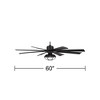 70" Possini Euro Design Defender Modern Industrial Indoor Outdoor Ceiling Fan LED Light Remote Matte Black Damp Rated Patio House - 4 of 4
