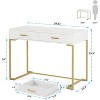 GDFStudio Avery Modern Office Desk with 2 Drawers - 3 of 4