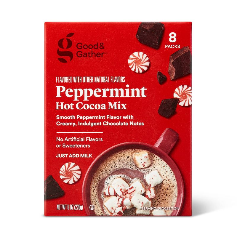 Peppermint Hot Cocoa Mix - 8oz - Good &#38; Gather&#8482;, 1 of 12