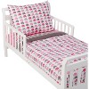 Bacati - Elephants Pink/Fuschia/Gray 4 pc Toddler Bedding Set - 3 of 4
