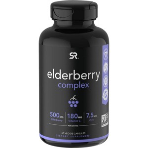 Sports Research Elderberry Complex Dietary Supplement - 60 Capsules - 1 of 2