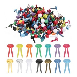 Unique Bargains Corrosion Resistance Light Weight Durable Arts and Crafts Brads 200 Pcs - 1 of 4