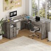 Aheaplus 56'' Lift Top Computer Desk with Drawers and Power Outlets, Lift Top - 2 of 4