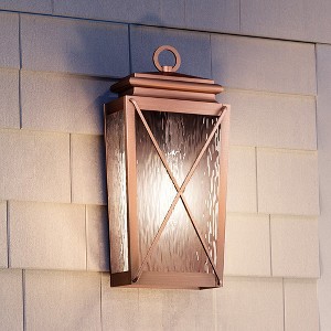 Urban Ambiance Luxury Vintage Outdoor Wall Sconce 17.875''H x 8''W,  Antique Copper Finish,  Buffalo Collection, UHP1410 - 1 of 4