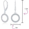 Elegant Geometric CZ Open Circle Drop Earrings - Gold/Silver Plated, Lever Back Bridal & Everyday Jewelry - 4 of 4