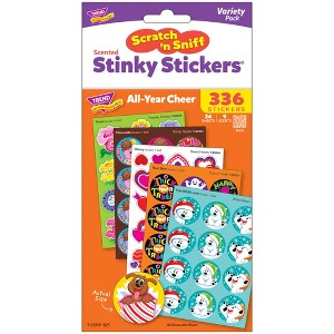 TREND Scratch 'N Sniff All Year Cheer –336ct Scented Stickers, 9 Scents,Holidays - 1 of 4