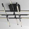Oxygen Lighting Palillos 12 - Light Flush Mount in  Black - 3 of 3