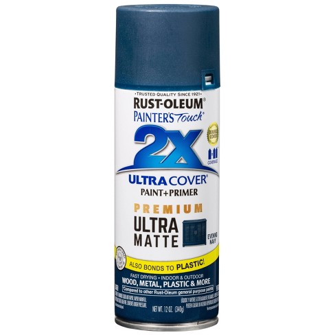 Rust Oleum 12oz 2x Painter S Touch Ultra Cover Matte Evening Spray Paint Dark Blue Target