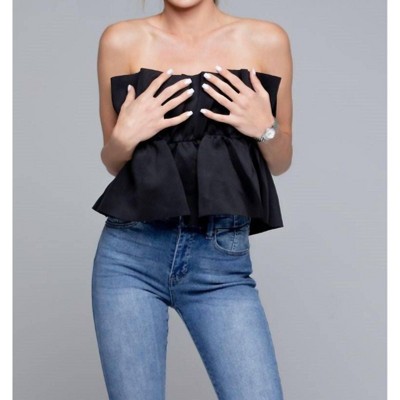 Women's Nina Ruffle Tube Top - Cloud Ten