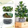 Aoibox Fake Plants Artificial Potted Plants Indoor with Black and White Striped Pots for Home Bathroom Bedroom Kitchen Decor - 4 of 4