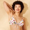 Women's Center Tie Plunge Underwire Bikini Top - Wild Fable™ White Fruit Print - 3 of 4