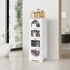 Small Bathroom Floor Cabinet, Freestanding Bathroom Organizer and Storage Cabinet with 4 Drawers - 2 of 4