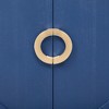 Vynxaria Sophisticated Fir Veneer Cabinet - Textured Finish, 5-Leg Sturdy Structure, Rounded Doors for Corridor/Entrance/Living Room/Study,Blue - 4 of 4