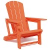 FURNIinspire Patio Accent Chairs Outdoor Folding Chairs Adirondack Chair, Portable Chair With Handles For Beach, Backyard, Orange, 31.4"*29.6"*36.4" - 2 of 4