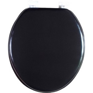 Soft Round Toilet Seat with Easy Clean & Change Hinge - J&V TEXTILES - 1 of 1