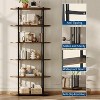 6-Tier Industrial Bookshelf, Rustic Wood Bookcase with Metal Frame, Open Storage Display Rack for Living Room Office Bedroom - 4 of 4