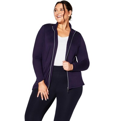 Avenue Women's Plus Size Zip Swing Jacket