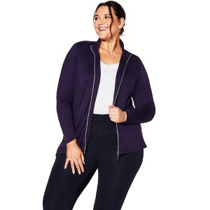 Avenue Women's Plus Size Zip Swing Jacket - 1 of 4