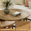 WOWLIVE 36"W Lift Top Coffee Table with Storage, Round Wood Cocktail Table for Living Room, CT003 - 4 of 4