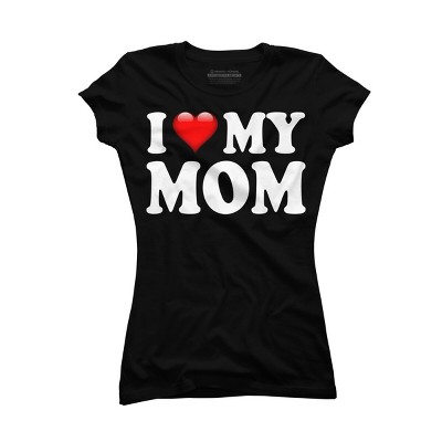 Junior's Design By Humans I Love My Mom Bold Text By ArmyTee T-Shirt