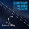 SereneLife 4 Bow Bimini Top Boat Cover - Blue Marine-Grade 600D Polyester Canvas, UV Resistant. - 2 of 4