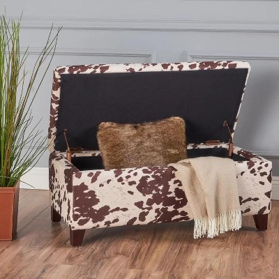 Modern Upholstered Comfortable Ottoman Fabric Storage Ottoman Bench Traditional for living room-Christopher Knight Home