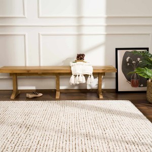 Hauteloom Keita Cream & Brown Area Rug - 1 of 4