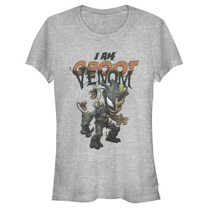 Juniors Womens Marvel I Am Groot Infected Venom T-Shirt - 1 of 3
